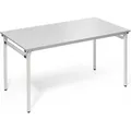 Klapptisch 4-Fuß 1.400x700mm Gestell lichtgrau Platte lichtgrau