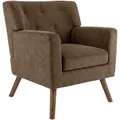 CLP Sessel, Dunkelbraun, Holz, 72x80x74 cm, Wohnzimmer, Sessel, Polstersessel