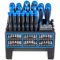 HÖGERT TECHNIK - Schraubendreher und Bits Set 114 Stk, Universelles Werkzeuge Set, inkl. Schraubendreher, Nensechskantschlüssel, Schwarz/Blau