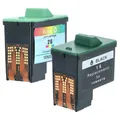 vhbw 2X Tintenpatronen kompatibel mit Lexmark z605, z611, z612, z614, z615, z640, z645, z717, z817, Z67 Drucker - Set Schwarz, CMY (Wiederaufgefüllt)