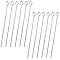 HAC24 12er Set BBQ-Spieße 28cm Edelstahl Grillspieße Schaschlikspieße Fleischspieße Gemüsespieße Grill Spieß Schaschlik Universalspieß