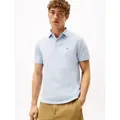 Tommy Hilfiger Poloshirt 1985 REGULAR POLO mit Kontraststreifen und Knopfleiste unifarben, sportlich, regular fit, Baumwollmix, Polokragen blau L (50)