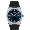 Tissot PRX 40 mm, blaues Zifferblatt, Kautschukarmband, Quarzwerk