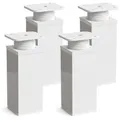sossai® Möbelfuß Design-Möbelfüße, 4er & 8er Set, höhenverstellbar MFV1, Farbe: Weiß, (4-St), Farbe: Weiß weiß 10 cm