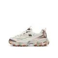 Skechers D'Lites Vintage Vision-Sneaker für Damen, Natürliches Leder mit Mehreren Zierteilen, 40 EU