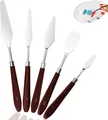 Fousenuk 5 Stücke Edelstahl Malmesser für Acrylfarben  Spachtel Acrylmalerei