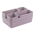 ENGELLAND Schubladen-Organizer Set Aufbewahrungs-Box Verstellbar Flieder