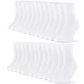 FALARY Socken Damen 35-38 Weiß Herren Socks Baumwolle Sportsocken Weiss Herrensocken 12 Paar Sport Socks Atmungsaktive Business Socken