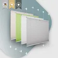 Plissee ohne Bohren Klemmfix 40x130cm(BxH) Hellgrau Jalousie Sonnenschutz Easyfix Faltrollo Lichtdurchlässig Rollo für Fenster & Tür