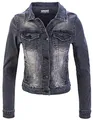 Rock Creek Damen Jeans Jacke Übergangs Jacke Denim Blouson Stretch Kurz Classic Jeansjacken Urban Stonewash D-401 Grau XL