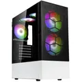 Kolink Observatory MX Mesh ARGB Midi Tower Case - Black/White Midi-Tower Gehäuse, Gaming-Gehäuse, PC-Gehäuse Schwarz-Weiß