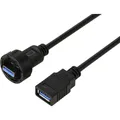 USB 3.0-Buchse auf Stecker, IP67 (Gewinde), Kabel 0,5 m  TC-E13T-MU3-MWA/FU3-...