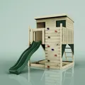 PolarPlay Stelzenhaus Polarstern aus Holz in Grün