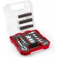 L-case 37-tlg. Bit- Und Ratschen-set (25-mm-bits, Ratsche, Schnellwechselbithalter, Steckschlüssel, Adapter, Stecknussverlängerung Inkl. Aufbewahrungsbox) - Einhell