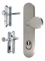 Edelstahl Haustür Schutzbeschlag 1587 L-Form HS-92 mm ES1 mit ZA Türdrücker