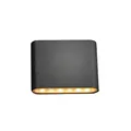 LongLife LED GmbH by HK Wandleuchte Slide 5W UP and DOWN 3000K IP54 schwarz Außenleuchte für die Wand-/Mauermontage Fassadenleuchte Außenwandleuchte Lichtaustritt nach oben und unten