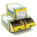 Original Jet-Fast Universalschrauben Set, Spanplattenschrauben, Duo-Senkrippenkopf, Mehrfach-KONKAV-Streifen, TX Antrieb, Holzschrauben, Selbstbohrspitze, Gelb verzinkt 1700 teilig