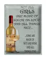 Blechschild Spruch 30x40 cm Not all girls made of sugar and Deko Schild tin sign