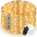 CozyHome LED-Lichterkette Schlauch LED Stecker - 8 Modi & Timer I 12m