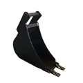 Tieflöffel Baggerschaufel Baggerlöffel Hardox Minibagger MS01 25cm mit 2 Zähne