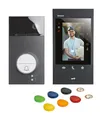 BTICINO, Flex‘ONE-Set Classe 300EOS with Netatmo in Schwarz & Linea 3000 in Schwarz, smarte Wi-Fi-Video-Innenstelle mit integrierter Alexa, 5"-Touchscreen, App Home+Security, 2-Draht-Technik, 363926