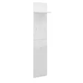 Garderobenpaneel >Merano < Garderobenpaneel >Merano< in Farbe Alpinweiss/Weiss HG, Spanplatte und MDF-Platte mit Dekor-Folie, Elegante Optik - 30x152x23cm (BxHxT) zerlegt