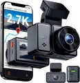 Dashcam 2.7K+2.7K Dual WiFi GPS Auto Kamera vorne+hinten Nachtsicht Parkmodus