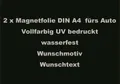 2x Firmen Werbung Magnet Schild Auto Aufkleber Wunschmotiv Text Ablösbar magnet