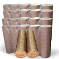 LanDixx Rundholzbriketts 4 x 10 kg Holzbriketts 40 kg große runde Briketts - Ofenbriketts - Holzbriketts - Günstige Alternative zu Brennholz - Geringer Ascheanteil!