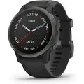 Garmin Fenix 6S Sapphire 42 mm schwarz am Silikonarmband schwarz