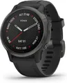 Garmin Fenix 6S Sapphire 42 mm schwarz am Silikonarmband schwarz