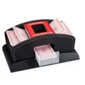 Relaxdays 10023479, Kartenmischer, Schwarz, Rot