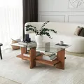 Dmora Couchtisch Astraeus 105x60x40h cm Braun, EIN Fach