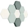platino24 Akustikpaneele 9 Elemente Edition LOFT 3D I Ø 300mm Akustikplatten Schalldämmung Wand & Decke I Akustikschaum Schall-Absorber aus Basotect 30-70mm mit farbiger Akustikbeschichtung