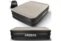 Arebos Luftbett mit integrierter Pumpe Luftmatratze selbstaufblasend Gästebett, (Grau / Anthrazit), 203 x 152,5 x 51 cm