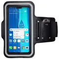 CoverKingz Sportarmband für Huawei Y9 (2019) - Armtasche mit Schlüsselfach Oberarm Halterung - Sport Laufarmband Handy Armband Schwarz