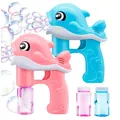 JOYIN 2 Wal Seifenblasenpistolen mit 4x50ml Lösung für Kinder