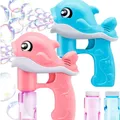 2 Wal Seifenblasen Pistolen für Kinder mit 4 x 50ml Seifenblasenflüssigkeit, ...