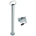 Stützrohr Abstellstütze Anhängerstütze Stützfuß 600mm 60cm mit Klemmhalter