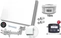 Sat Anlage komplett set Flachantenne SA61 + HD Sat Anlage 10m Kabel Sat-Finder