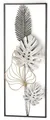 Kobolo Wandbild Monstera, 29x74x3 cm, Metall, schwarz-gold-weiß, modernes Metallbild, stilvolle Wanddeko für Wohnzimmer, Esszimmer Flur & Schlafzimmer
