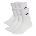 adidas Unisex CUSHIONED CREW SOCKS 6 PAIR PACK, white/white/black, 34-36