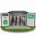 Albatros Premium Fahrradgarage - verzinktes Metall in Anthrazit (RAL 7016) 203x229x162cm für bis zu 4 Fahrräder wetterfest