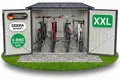 Albatros Premium Fahrradgarage – verzinktes Metall in Anthrazit (RAL 7016) | 203x229x162cm| für bis zu 4 Fahrräder | wetterfest