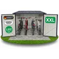 Albatros Premium Fahrradgarage – verzinktes Metall in Anthrazit (RAL 7016) | 203x229x162cm| für bis zu 4 Fahrräder | wetterfest