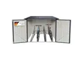 Albatros Premium Fahrradgarage – verzinktes Metall in Anthrazit (RAL 7016) 203x229x162cm für bis zu 4 Fahrräder wetterfest