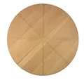 EFO Pizzateller Holz 35 cm | Pizzabrett groß aus langlebigem Buchenholz | Schneidebrett mit 8-facher Einteilung für gleichmäßige Stücke | Serviceteller für Pizza, Kuchen oder Flammkuchen | Naturbraun
