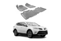 OMAC Auto-Fußmatten für Toyota RAV4 2013-2021 Automatten Grau 4 tlg TPE (4 St), für Toyota RAV4 2013-2021 Toyota RAV4 2013-2021, Antirutsch,Wasserfest,Einfache Installation