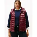 Tommy Hilfiger Curve Steppweste CRV LW PADDED SLIM VEST in großen Größen, mit Kapuze rot 6XL (52)