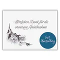bsb 5 Trauerdankeskarten zur Beerdigung - liebevolle Beileidskarten mit Umschlag - Trauerkarten hochwertig mit Text-Motiv - Herzliches Beileid Karte Trauer - Kondolenzkarten in 10,5 x 14,5 cm